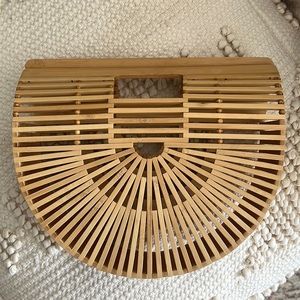 Wooden boho clutch. Like new, worn once